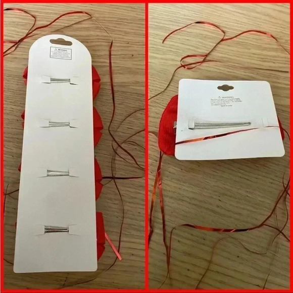 🆕 Red Hearts Bows Hair Clips Set🆕 - Picture 5 of 5